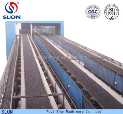 China Industry Heat Resistant Stone Crushing Factory Roller Bottom Flat Belt Conveyor for sale