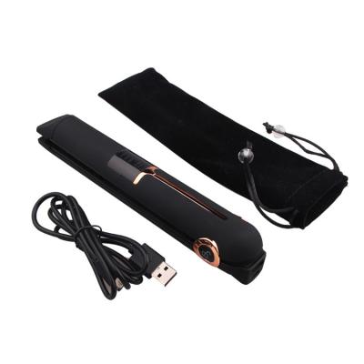 China Household USB Powered Flat Iron Wholesale Mini Cordless Hair Straightener Wet and Dry for sale