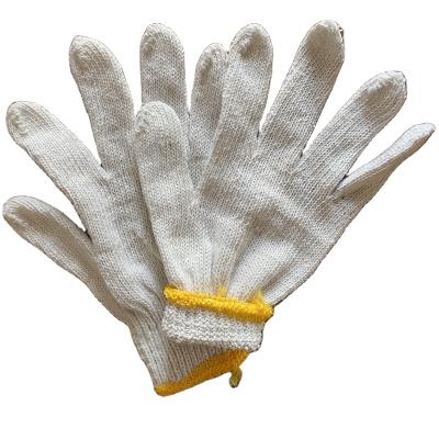 China Cotton Gloves 40g Knitted Work Gloves White Cotton Knit Working Gloves For Construction Works for sale