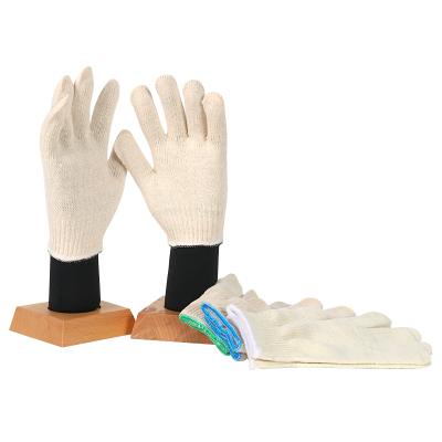 China Top Sale Working Gloves Work Safety Cotton Gloves Safety Cotton Breathable Natural White Gardening Gloves for sale