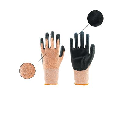 China PU Coated Gloves Wholesale Anti Cut HPPE Liner Cut Resistant PU Coated Safety Work Gloves for sale