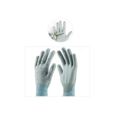 China PU coated gloves wear-resistant anti static palm and finger PU coated protective work gloves for sale