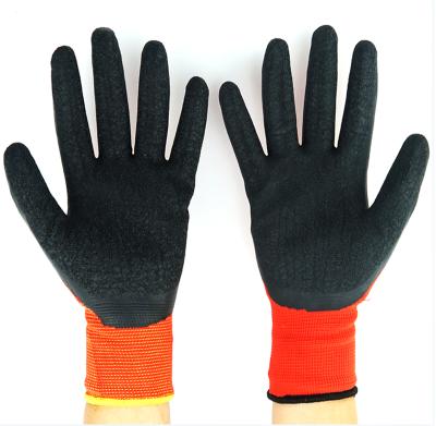 China Breathable Latex Coated Work Gloves Winter Safety Building Work Gloves for sale