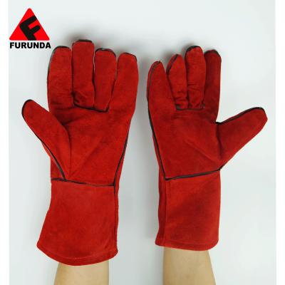 China Leather Gloves China Supplier Direct Sales Welder Gloves Welding Work Gloves Argon Safety Cowhide Welding Gloves for sale