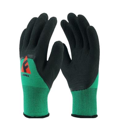 China 2022 hot sale ex-factory price PU latex wrinkle safety breathable wear resistant liner gloves for work protection for sale