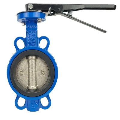 China General ductile type butterfly valve price epdm seat butterfly valve ss304 manual iron wafer disc 4 inch for sale