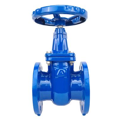 China 6 Inch General Water Gate Valve Slab Double Flanged Iron Hand Wheel Wedge Ductile Metal Seated Gate Valve for sale