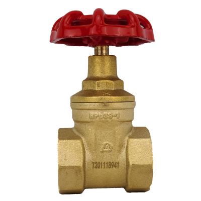 China General China Supplier 200WOG Thread Inch Gate Valve Brass Female Bronze Casting Body Type DN25 Z32 Brass Gate Valve for sale