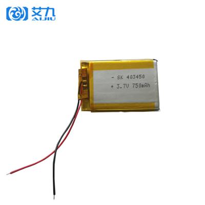 China 3.7v 750mAh 800mAh 1000mAh superslim flat lipo battery with pcb and 34X50X4mm cable size 34x50x4mm for sale