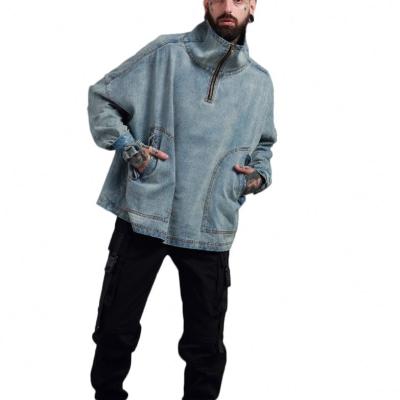 China Vintage Blue Jeans Jackets Mens Winter Cargo Jacket Viable Custom Made Sweater Mens Jackets For Men for sale