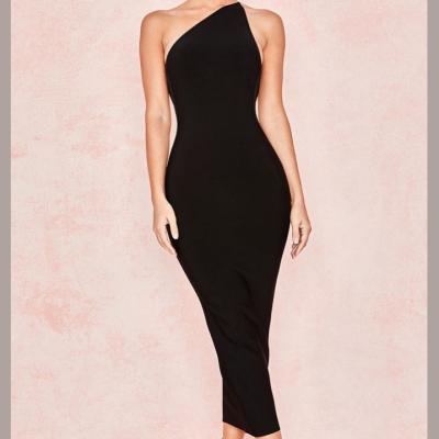 China Breathable Women One Shoulder Dresses Lady Dress Dresses for sale