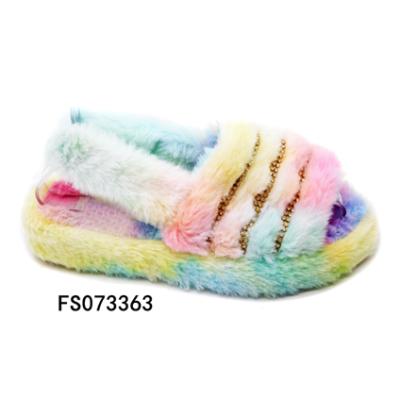 China Women's Down Breathable Slide Slippers Yeah, Furry Open Toe Sandals Real Sheepskin Fur Slide Warm Fluffy Fur Slippers Woman Fashion Fur Slippers for sale