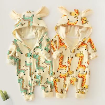 China Wholesale High Quality Customized Cotton Anti Shrink Printing Cute Baby Rompers Toddler Girl Newborn Long Sleeve Clothes for sale