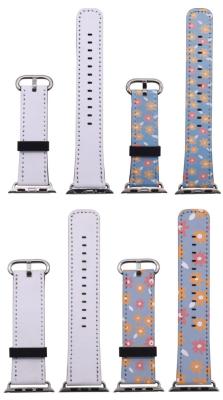 China Customized Leather Apple Watch Band Sublimation Watch Band Blanks for sale
