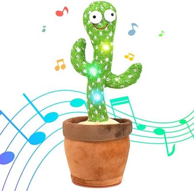 China 2021 120 Songs Eco-friendly Hot Selling Plush Toy Talking Dancing Cactus for sale