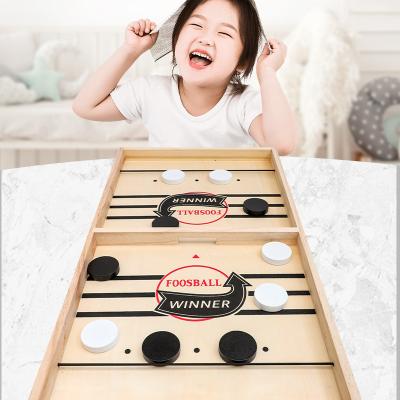 China Playing Hot Sale Amusement Foosball Winner Games Table Speedy Sling Puck Game Catapult Chess Wooden Toy Board Game Speedy Hockey Toys for sale