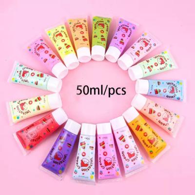 China DIY Toy Set Wholesale 50ml Educational Multicolor Silicone Resin Toys Drink Simulation Decoration Ice Cream Wood Glue for sale