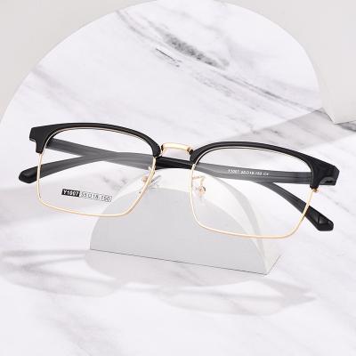 China For unsix Reading Glass Spring Hinge Metal Glasses Frame Anti Light Blue Ready In Stock for sale