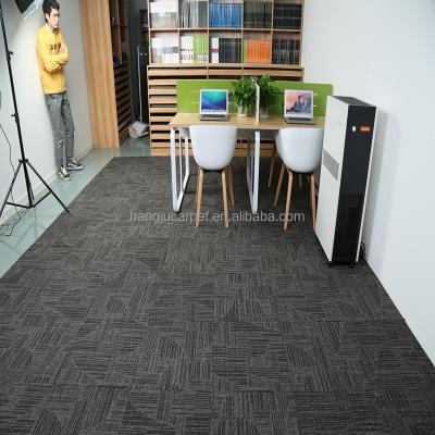 China Jacquard Dark Gray Commercial Office Floor PVC Backing Carpet Tile For Decoration TaurusH2 for sale