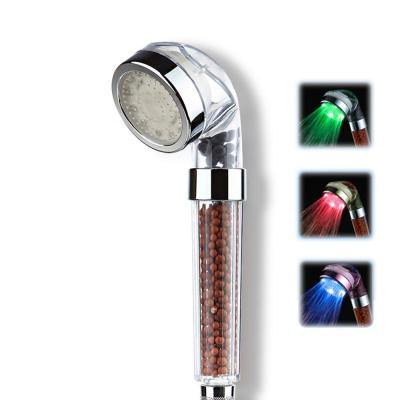 China Without diverter temperature controlled water filterl stone increase pressure led shower head for sale