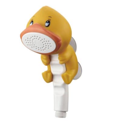 China Needle Free ABS Yellow Cute Duck Kids Shower Head Cartoon Animal for sale