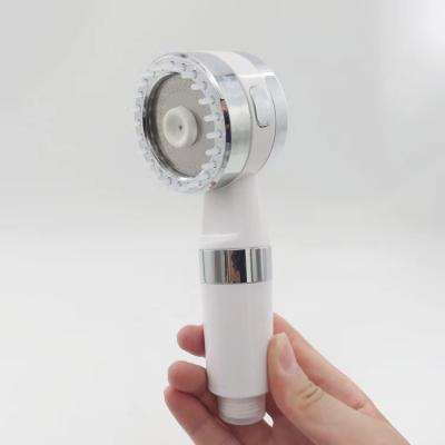 China With SPA High Pressure Nozzle Diverter ABS Chrome Salon Shower Massage Comb Hand Held Shower Head With Water OFF Button for sale