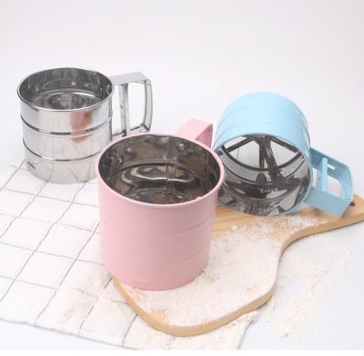 China 2022 Sustainable Baking Tools Stainless Steel Flour Sifter Pastry Baking Tools Cake Baking Equipment Tools for sale