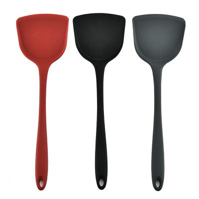 China Food Grade Kitchen Cooking Cookware Heat Resistance Silicone Viable Spatula Silicone Non-Stick Spatula Shovel for sale