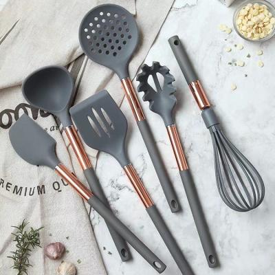 China Sustainable Cooking Utensils Kitchen Accessories Tools Silicone Utensil Set Cooking Home Utensils for sale