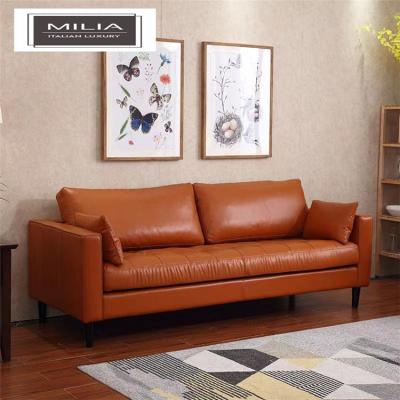 China Modular Modern Furniture Leather Sofa For Living Room And Office Three Seat Sofa for sale