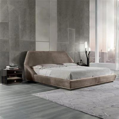 China Double Bed (Others) Adjustable Luxury Italian Bedroom Furniture Latest Designer Modern Italian Furniture Large Set Leather Luxury Bed for sale