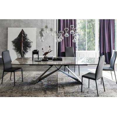 China (Others)Shunde Adjustable Luxury Modern Designs Dining Chairs and Table Dining Furniture Marble Dining Table Set for sale