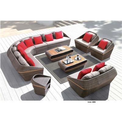 China Outdoor Rattan Sofa Courtyard Combination Outdoor Furniture Balcony Design Single or Three Time Furniture Set Customized Steel Frame Style for sale