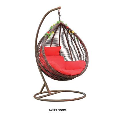 China Modern Outdoor Furniture Garden Swing Patio Weather Beautiful Swings Hanging Chair, European Standard Double Panels Swing Chair Style for sale