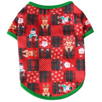 China Lovely Sustainable Dog Puppy Christmas Santa Warm Costumes Cotton Clothes Pet Clothing Shir for sale