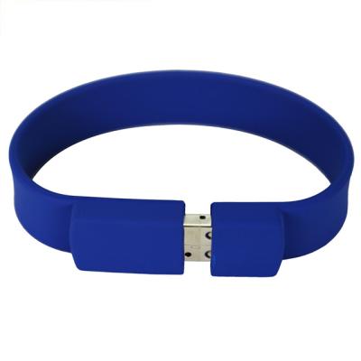 China Blue Silicone Hand Band USB Memory Stick 8gb 32gb Wristband USB Instruments USB Stick 128mb 16gb Flash Drive for sale