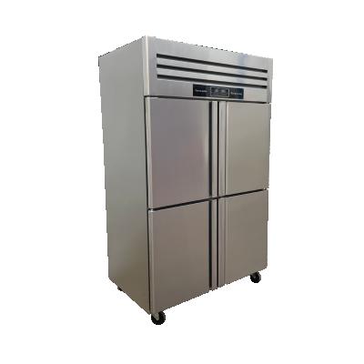 China Industrial Single-temperature Single-temperature Direct Double-temperature Cooling 4 Door Stainless Steel Kitchen Refrigerator Upright Freezer for sale