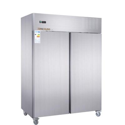 China Upright Refrigerated Cabinets Single-temperature Single-temperature Heavy-duty Commercial 2 Doors Refrigerator and Freezer for sale