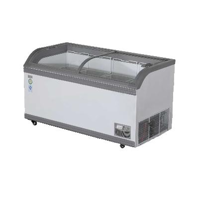 China Single-temperature Single-temperature Supermarket Double Door Island Cabinet Freezer for sale