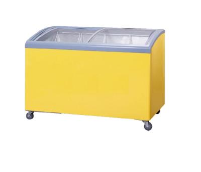 China Commercial Single-Temperature Ice Cream Popsicles Display Sliding Glass Door Chest Freezer for sale