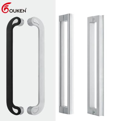 China Modern Factory Modern Professional Bathroom Stainless Steel Back to Back Towel Rail Shower Glass Door Handle for sale