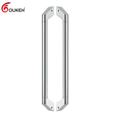 China Modern Factory Shower Enclosure Room Glass Pull Back Door Handle Stainless Steel Shower Door Handle for sale