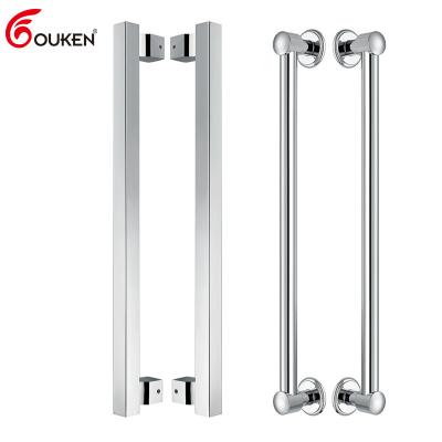 China Modern Manufacturer Hotel Bathroom Stainless Steel Double Sided Glass Shower Room Door Pull Handle for sale