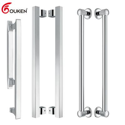 China Modern 304 Stainless Steel Glass Shower Door Pull Handles Shower Room Glass Door Back To Back Pull Handles for sale