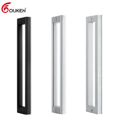 China Hotel Modern Square Single Sided Tube Door Handle Stainless Steel Factory Door Glass Wood Handles for sale