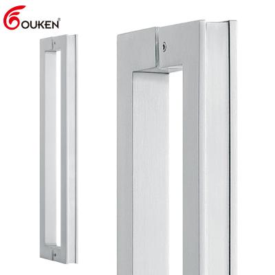 China Hotel Stainless Steel Single Side Door Handle Entrance Main Door Modern Glass Door Pull Handle for sale