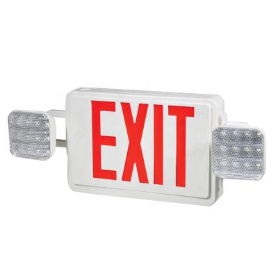 China For Home 120V/277V Dual Voltage UL cUL Listed LED Emergency Light Combo With Exit Sign JLEC2RW Emergency Lamp for sale