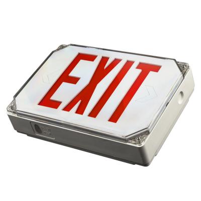 China For Universal Home Emergency Exit Box Double Face Emergency Light Sign Outdoor UL Listed Damp Location JLWPEE2RW for sale