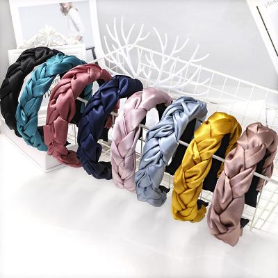 China Popular Hot Selling Women Head Band Fashion Knitted Elastic Cute Hair Accessories Winter for sale