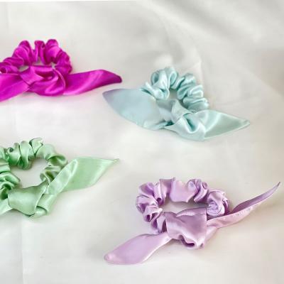 China Soft Hot Selling Bigscrunchy Japanese and Korean Knot Satin Style Hair Elastic Hair Ties for Girls for sale